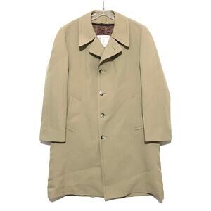 Vintage London Fog Maincoats Raincoat Heavy Lined Trench Coat Mens Size 42R